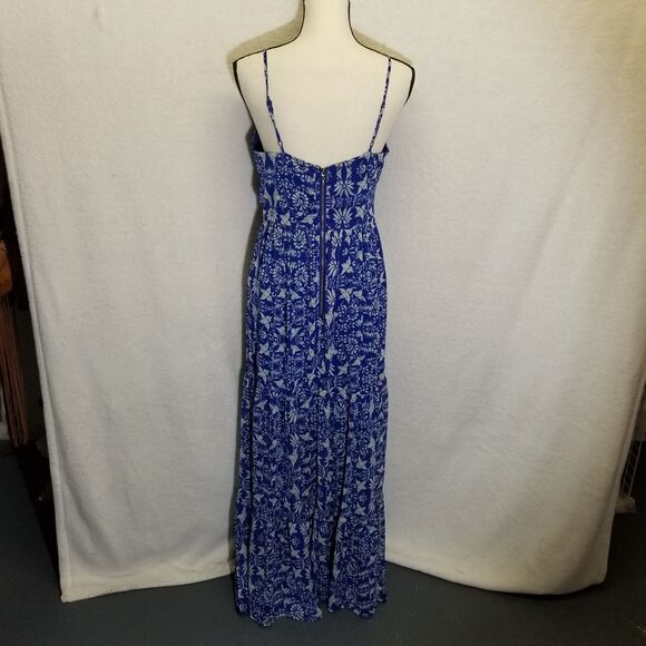 Xhilaration M Dress Maxi Blue Bird of Paradise Chiffon Boho Cottagecore Whimsy - Picture 5 of 10